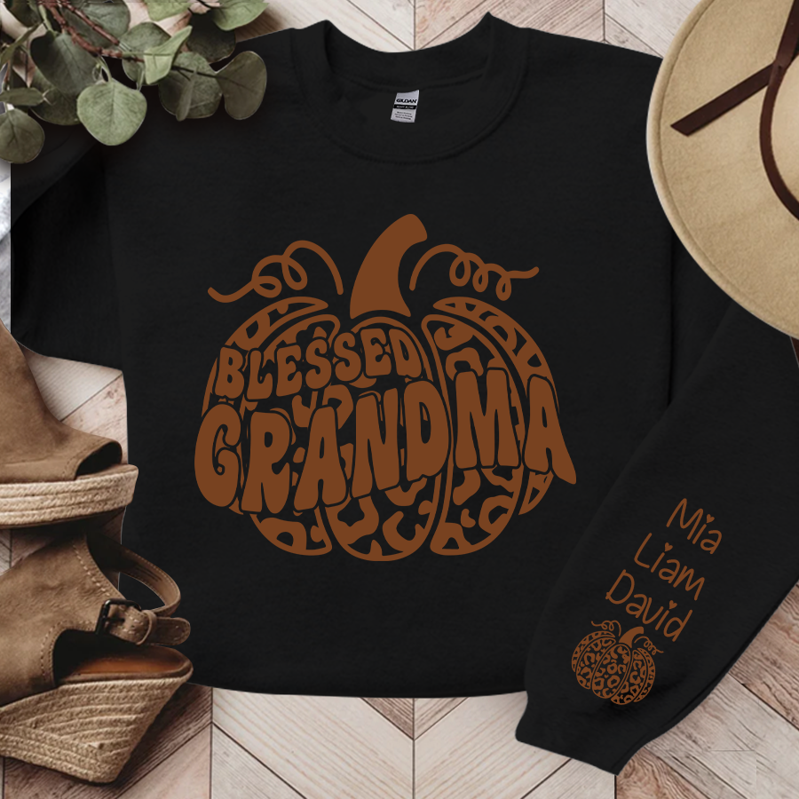 Lofaris Fall Pumpkin Leopard Blesses Grandma And Kids LTP01