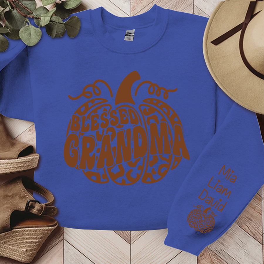 Lofaris Fall Pumpkin Leopard Blesses Grandma And Kids LTP01