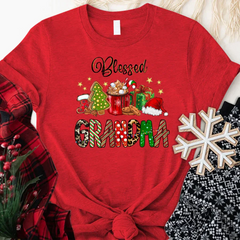 Lofaris Blessed Grandma Christmas Gift Customized T-Shirt