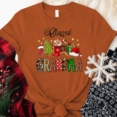 Lofaris Blessed Grandma Christmas Gift Customized T-Shirt