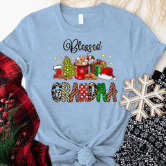 Lofaris Blessed Grandma Christmas Gift Customized T-Shirt