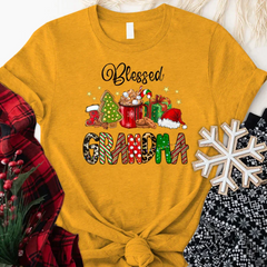 Lofaris Blessed Grandma Christmas Gift Customized T-Shirt