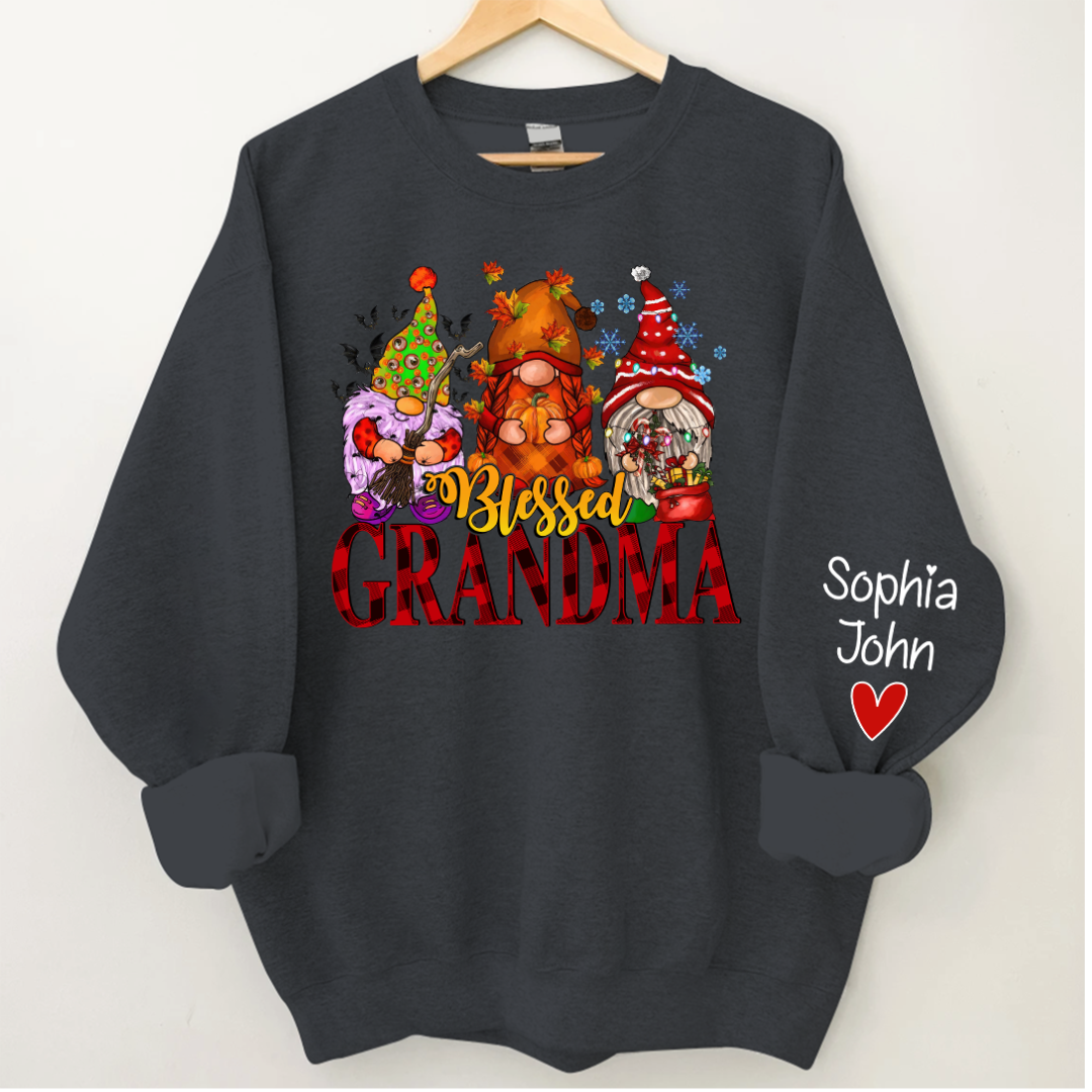 Lofaris Blessed Grandma Hallothankmas Personalized CTH01 Sweatshirt