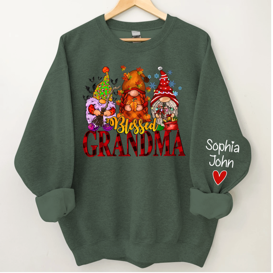 Lofaris Blessed Grandma Hallothankmas Personalized CTH01 Sweatshirt