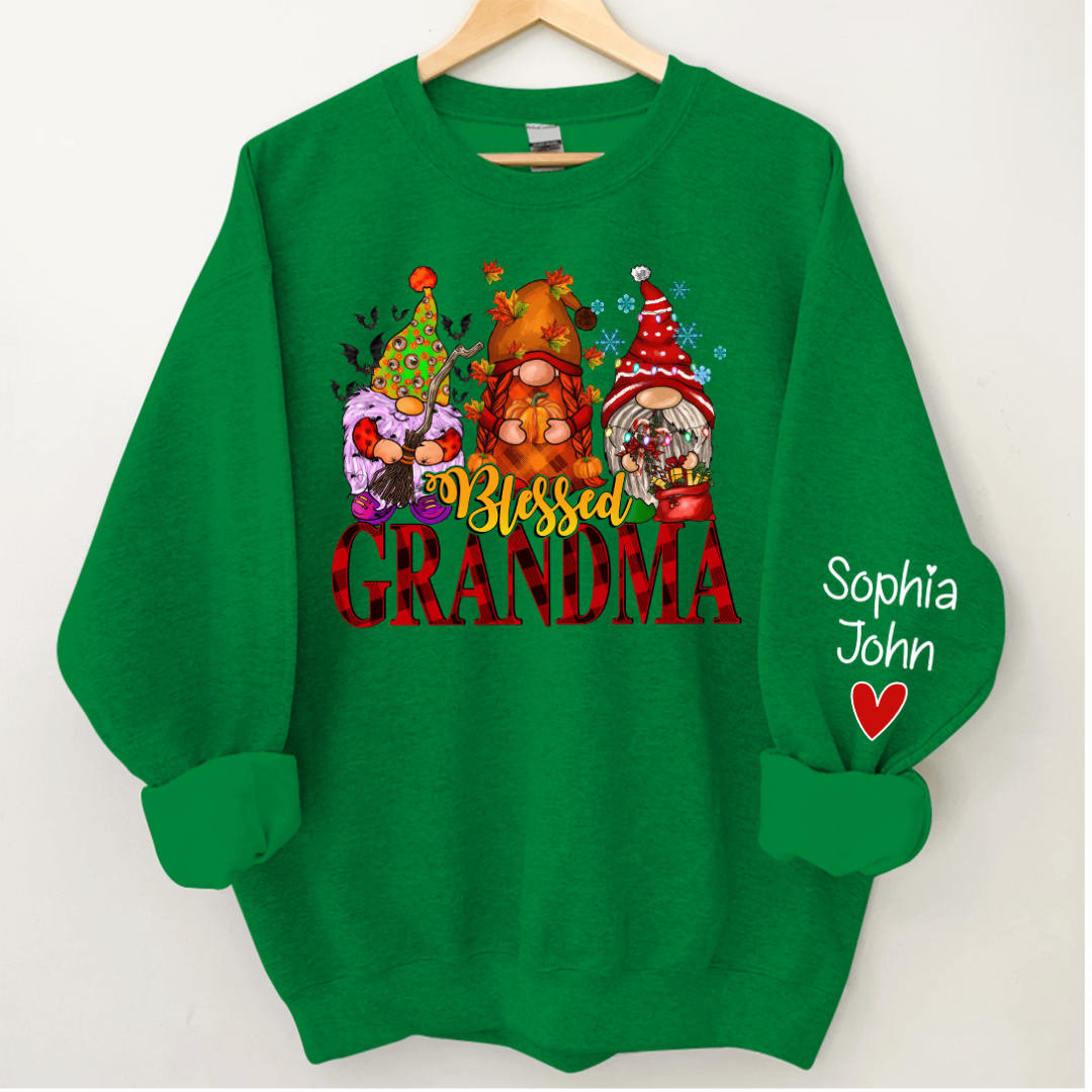 Lofaris Blessed Grandma Hallothankmas Personalized CTH01 Sweatshirt