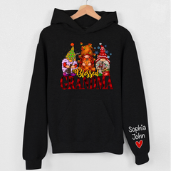 Lofaris Blessed Grandma Hallothankmas Custom Name Hoodie