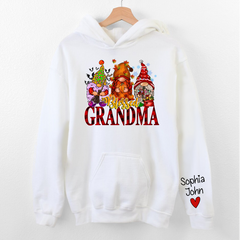 Lofaris Blessed Grandma Hallothankmas Custom Name Hoodie