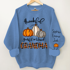 Lofaris Blessed Thankful Grateful Grandma Custom Sweatshirt