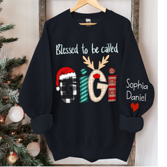 Lofaris Blessed To Be Called Gigi And Kids Christmas Custom Name CTH01 Sweatshirt
