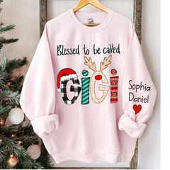 Lofaris Blessed To Be Called Gigi And Kids Christmas Custom Name CTH01 Sweatshirt