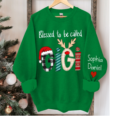Lofaris Blessed To Be Called Gigi And Kids Christmas Custom Name CTH01 Sweatshirt