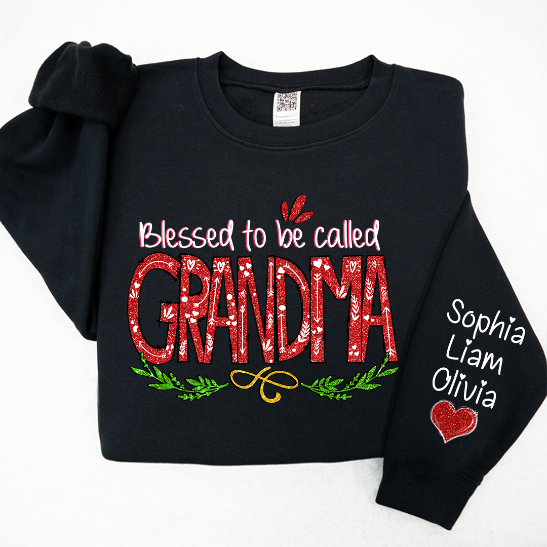 Lofaris Glitter Merry Blessed To Be Called Mimi And Kids LTP01