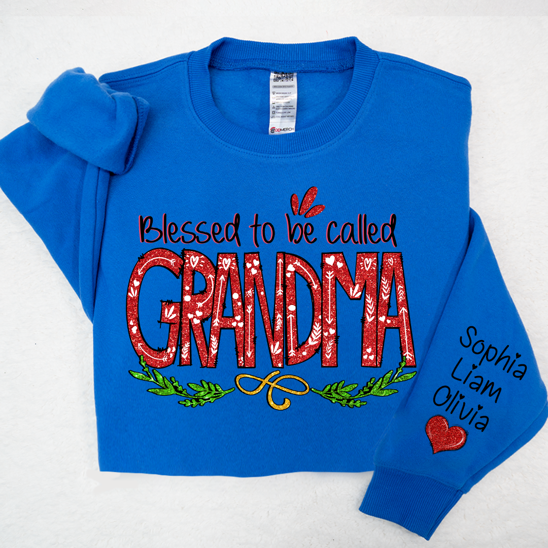 Lofaris Glitter Merry Blessed To Be Called Mimi And Kids LTP01