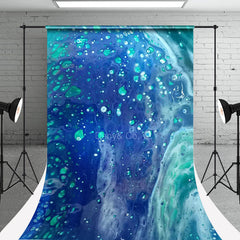 Lofaris Blue Abstruct Sea Wave Bubbles Sweep Photo Backdrop