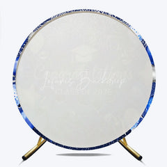 Lofaris Blue Balloon Congrats Class 2026 Grad Round Backdrop