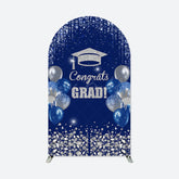 Lofaris Blue Balloon Glitter Congrats Grad Arch Backdrop