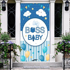 Lofaris Blue Balloons Spots Boss Baby Shower Door Cover