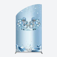 Lofaris Blue Diamonds Sparkle 50th Birthday Arch Backdrop