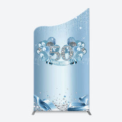 Lofaris Blue Diamonds Sparkle 50th Birthday Arch Backdrop