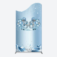 Lofaris Blue Diamonds Sparkle 50th Birthday Arch Backdrop