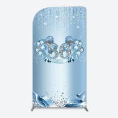 Lofaris Blue Diamonds Sparkle 50th Birthday Arch Backdrop