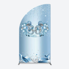 Lofaris Blue Diamonds Sparkle 50th Birthday Arch Backdrop