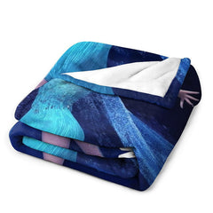 Lofaris Blue Dressed Ice Magic Princess Custom Photo Blanket