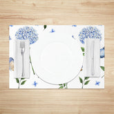 Lofaris Blue Floral Butterfly Leaf Dining Set Of 4 Placemats