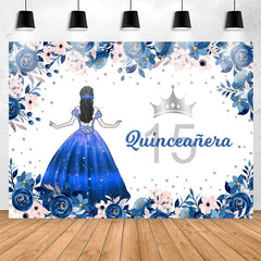 Lofaris Blue Flower Girl 15th Quinceanera Birthday Backdrop