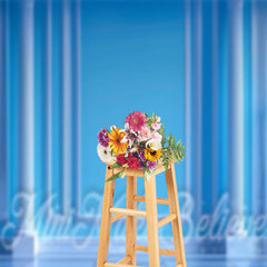 Lofaris Blue Luxury Palace Vintage Wall Backdrop For Photo