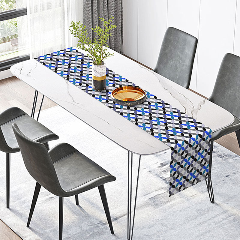 Lofaris Blue Patterns Repeat Fabric Dining Table Runner