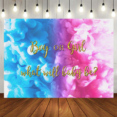 Lofaris Blue Pink Inks Baby Or Girl Gender Reveal Backdrop