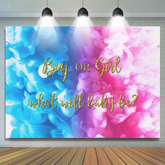 Lofaris Blue Pink Inks Baby Or Girl Gender Reveal Backdrop