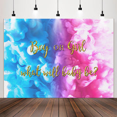 Lofaris Blue Pink Inks Baby Or Girl Gender Reveal Backdrop