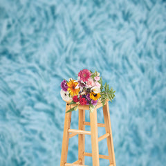 Lofaris Blue Realistic Villus Fabric Texture Bokeh Backdrop