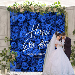 Lofaris Blue Rose Tracery Wall Party Backdrop For Weddings