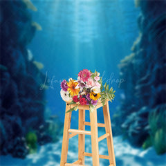 Lofaris Blue Sea Bottom Rock Fish Seaweed Photo Backdrop