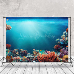 Lofaris Blue Sea Colorful Coral Natural Scenery Backdrop