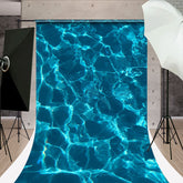 Lofaris Blue Shine Water Wave Texture Photography Backdrop