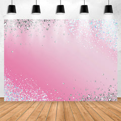 Lofaris Blue Silver Diamond Sparkling Pink Backdrop For Party