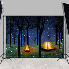 Lofaris Blue Sky And Snowy Night In The Forest Winter Backdrop