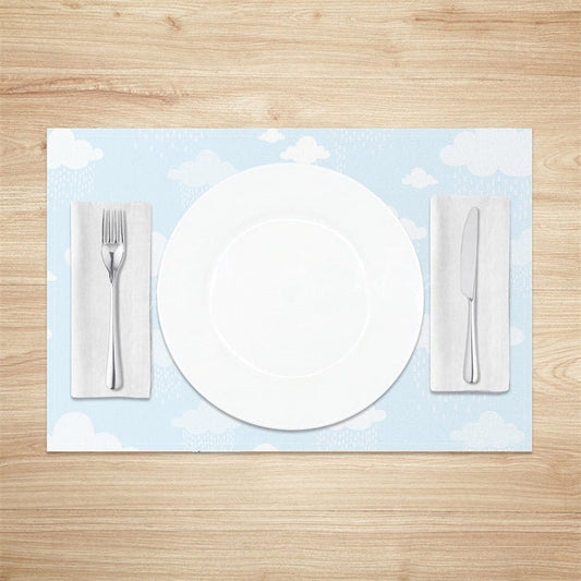 Lofaris Blue Sky White Cloud Cute Dining Set Of 4 Placemats