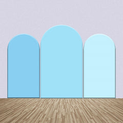 Lofaris Blue Theme Solid Color One Sided Arch Backdrop Kit