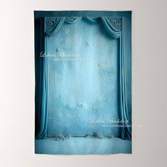 Lofaris Blue Turquoise Stage Curtain Photo Studio Backdrop