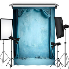 Lofaris Blue Turquoise Stage Curtain Photo Studio Backdrop