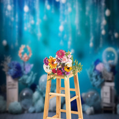 Lofaris Blue Undersea World Coral Mermaid Summer Backdrop
