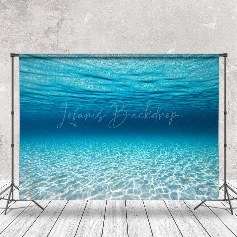 Lofaris Blue Underwater Sandy Bottom Natural Photo Backdrop