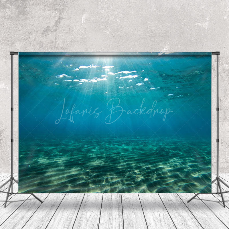 Lofaris Blue Underwater Sandy Sea Bottom Natural Backdrop