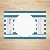Lofaris Blue White Stripes Set Of 4 Placemats For Dining