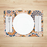 Lofaris Blue Yellow Flowers Cloth Dining Set Of 4 Placemats